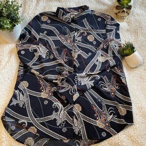 H&M patterned blouse size 10